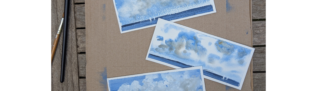 Weite Wolken: 3 x Nordsee-Himmel im Postkarten-Format