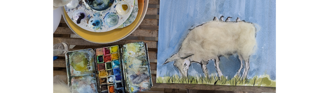 Deichschaf Max: Mixed Media DIY – So kreierst Du Dein Schaf mit echter Wolle