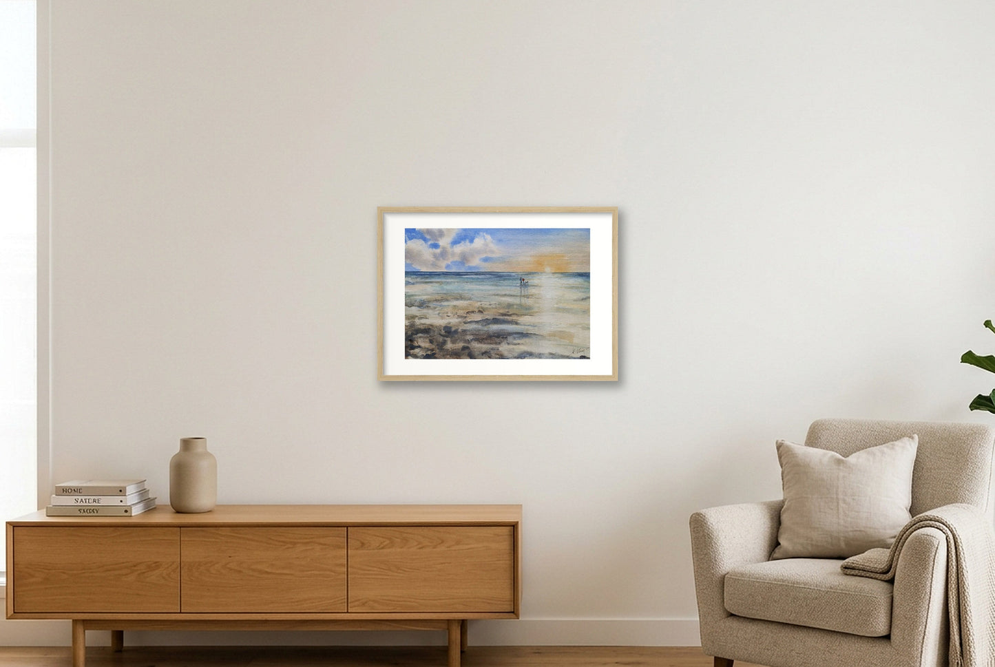Sommerwatt — 59×42cm, 23×17" Oak Frame