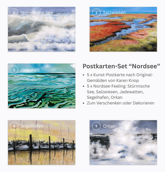 Nordsee Postkarten-Set (5er-Set)