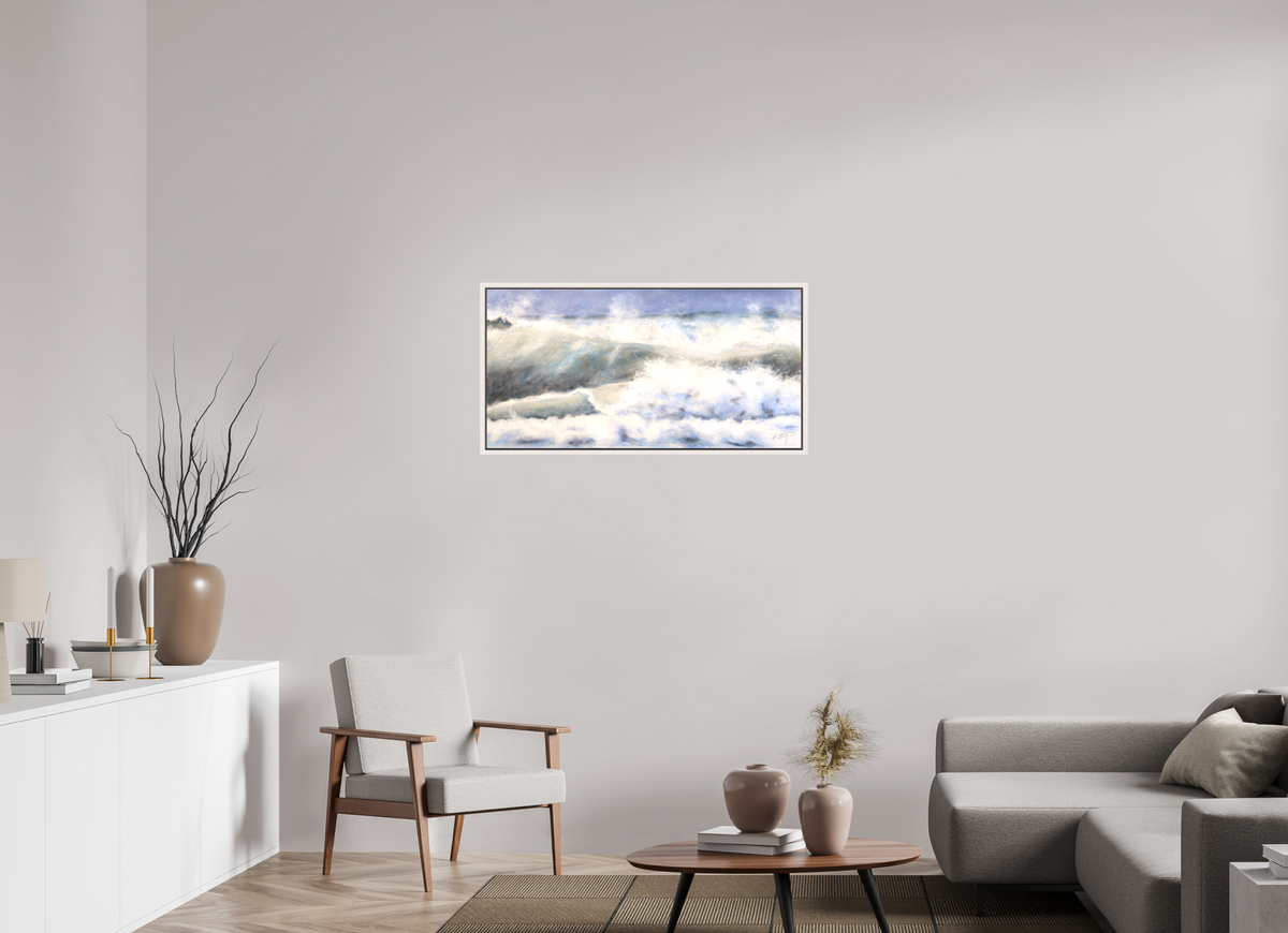 100 x 50 cm, Schattenfuge weiß Stürmische See Schattenfuge weiß