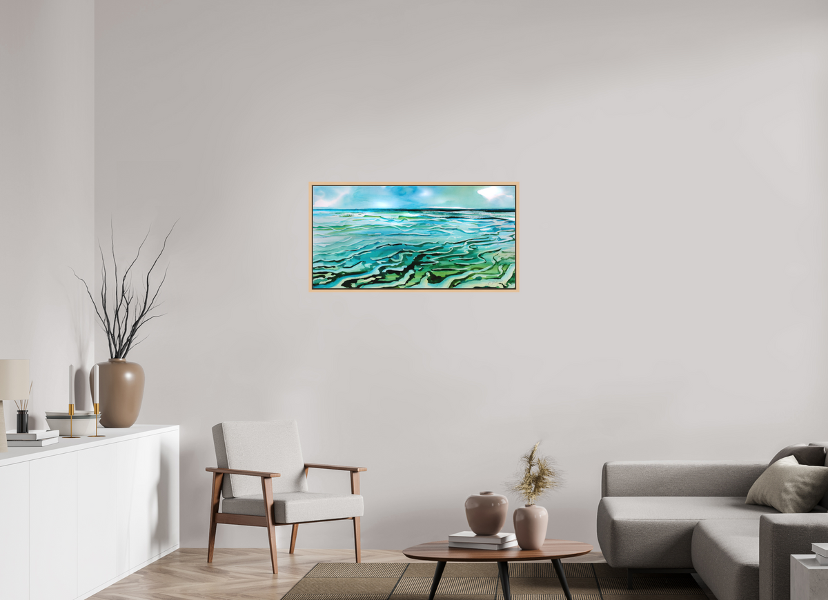 100 x 50 cm, Schattenfuge Ahorn Jadewatt
