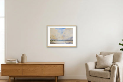 Strandspaziergang — 59×42cm, 23×17" Oak Frame