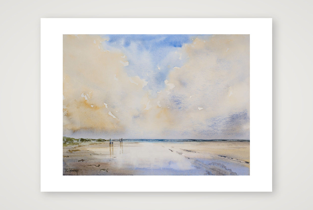 Strandspaziergang — 40×30cm, 16×12" Print only