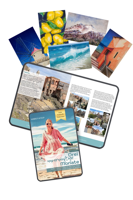 Sizilien-Set "Postkarten" – Reisejournal + fünf Kunstkarten