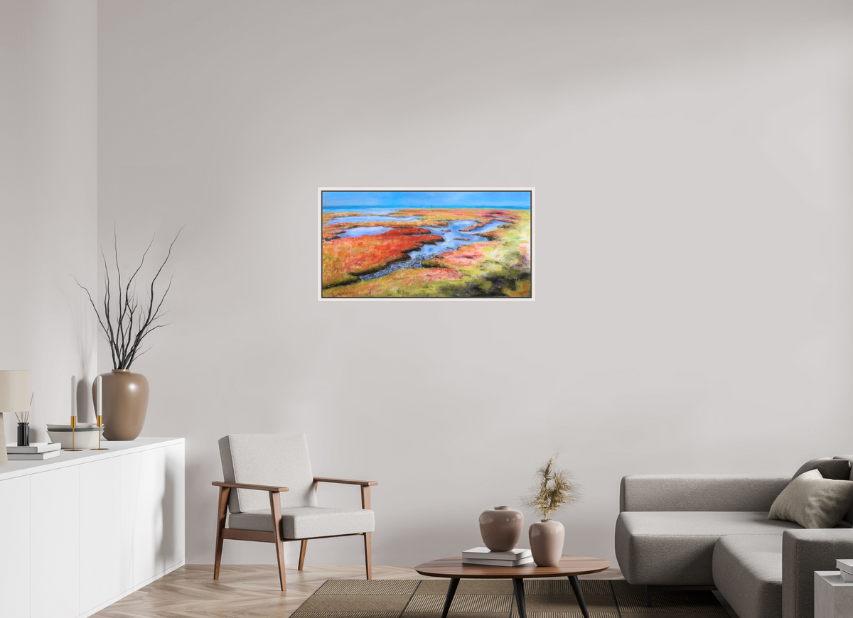 100 x 50 cm, Schattenfuge Ahorn weiß Salzwiesen