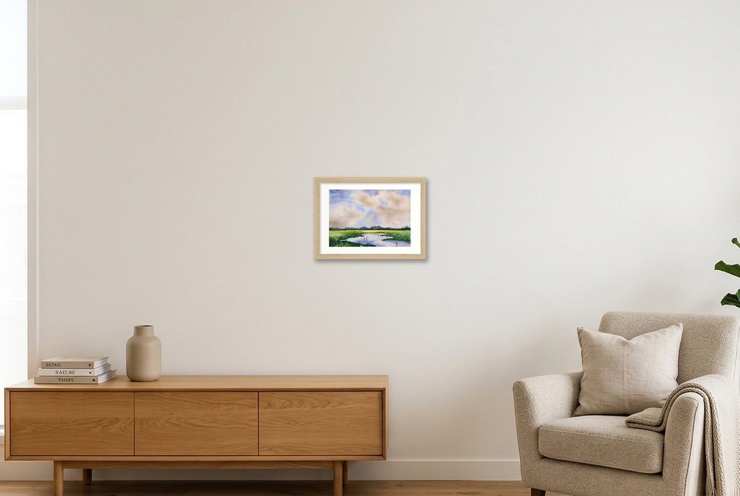 Marschenland — A4 (30×21cm, 12×8") Oak Frame