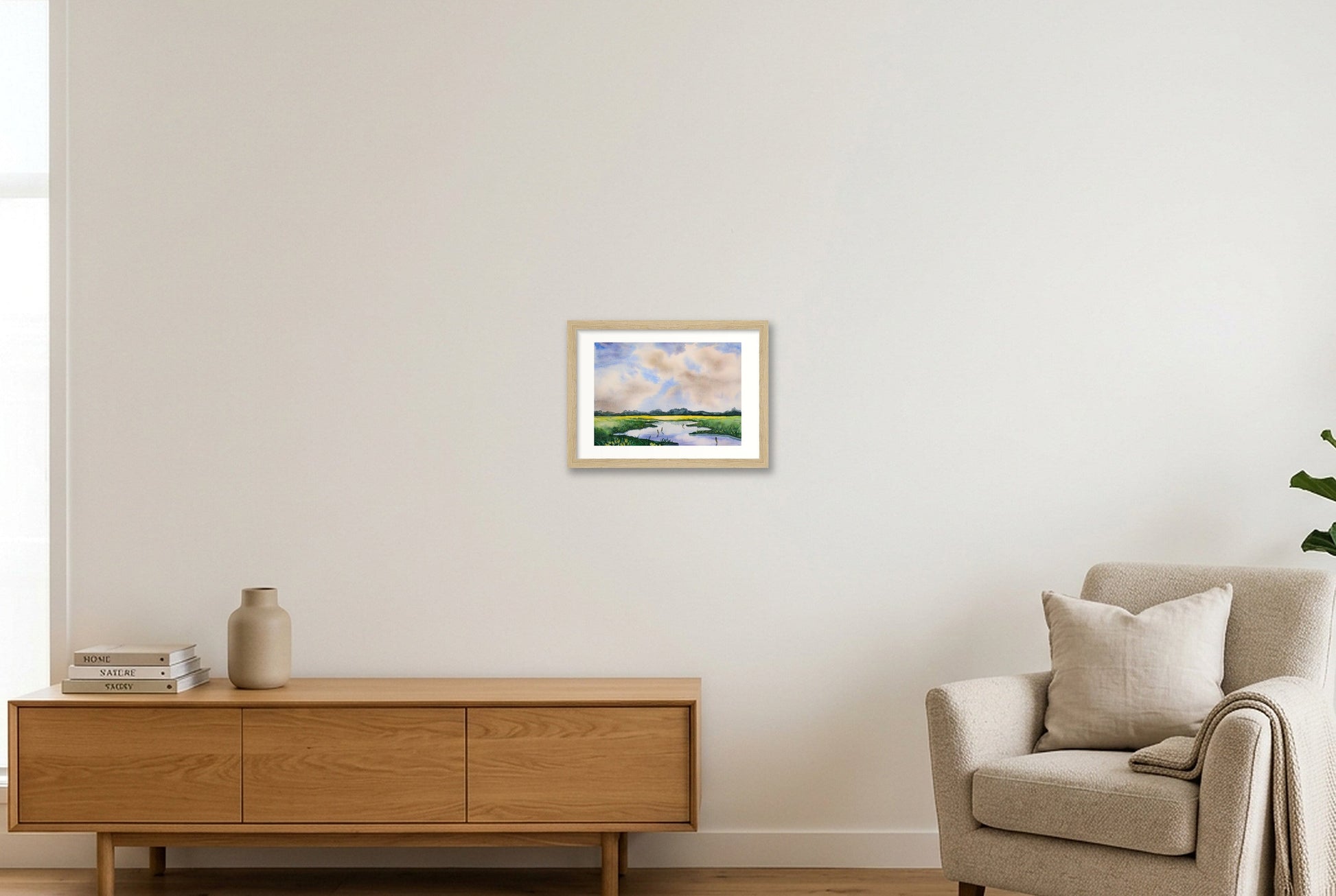 Marschenland — A4 (30×21cm, 12×8") Oak Frame