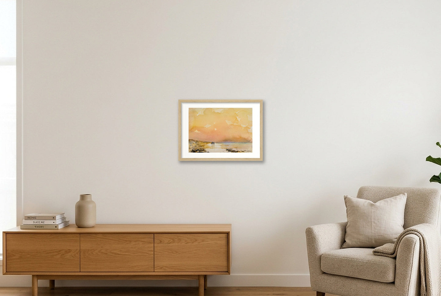 Goldene Stunde — A3 (42×30cm, 17×12") Oak Frame
