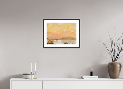 53,9 x 40 cm, Rahmen Erle dunkelbraun Goldene Stunde neu