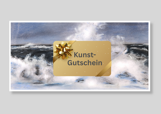 Kunst-Gutschein als Last-Minute Weihnachtsgeschenk. Digitaler Geschenkgutschein für Leinwandbilder der Künstlerin Karen Knop.