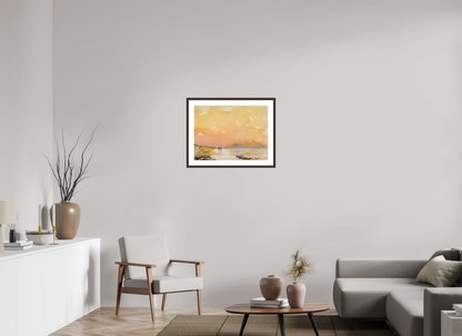 67,4 x 50 cm, Rahmen Erle dunkelbraun Goldene Stunde neu