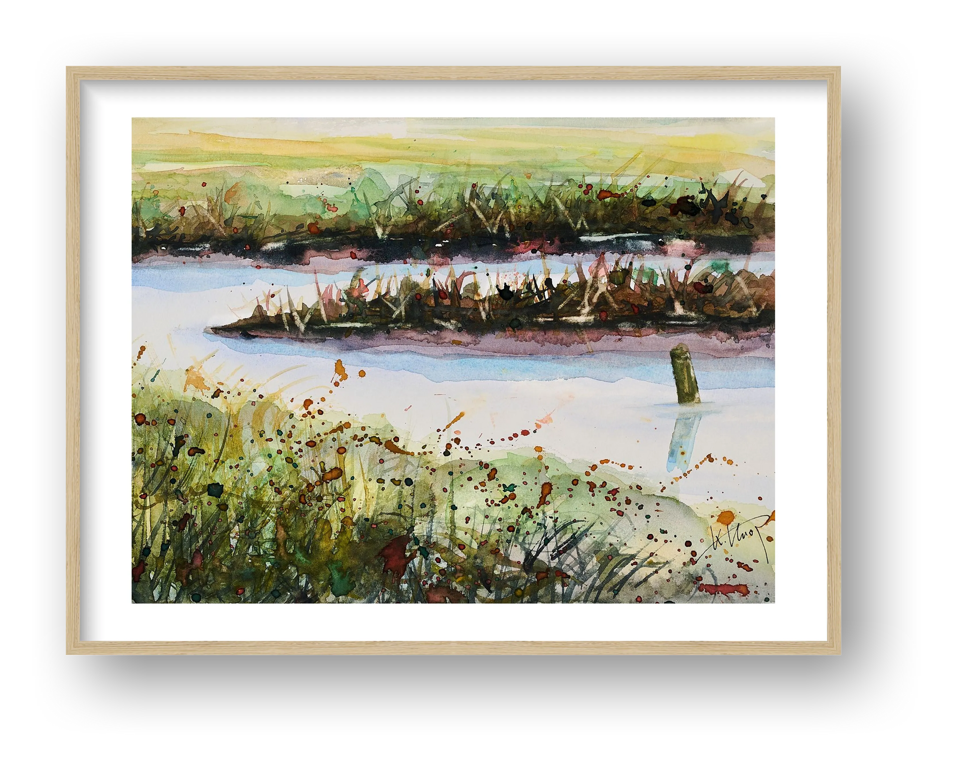 Salzwiesen-Priel — framed