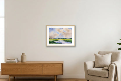 Marschenland — 59×42cm, 23×17" Oak Frame
