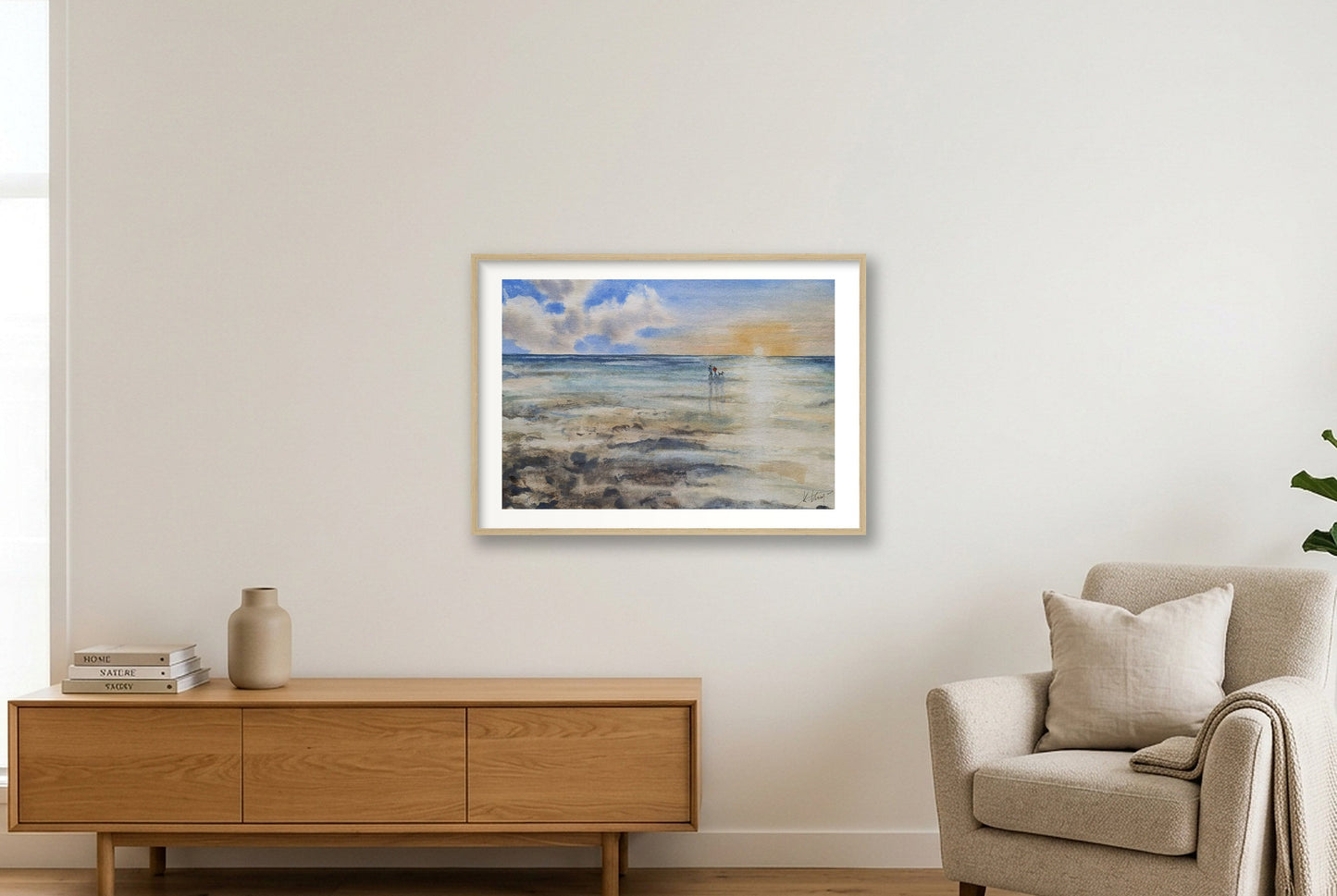 Sommerwatt — 84×59cm, 33×23" Oak Frame