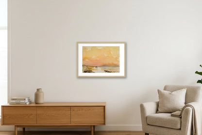 Goldene Stunde — 59×42cm, 23×17" Oak Frame