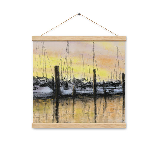 Poster mit Aufhängern | Segelhafen | Wandkunst von Karen Knop