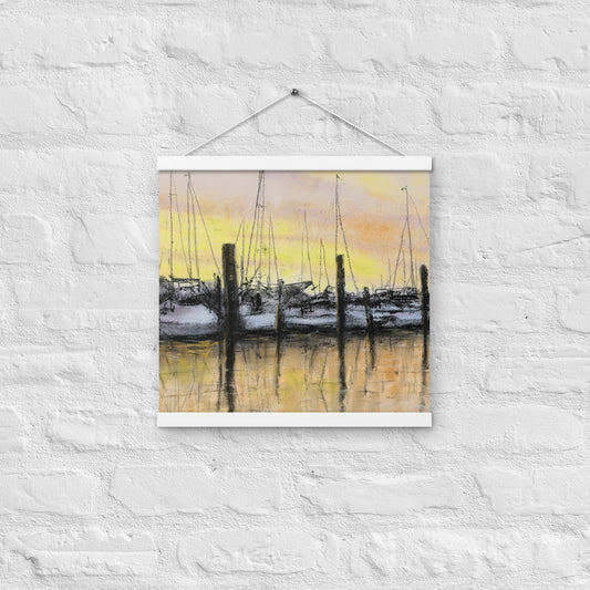 Poster mit Aufhängern | Segelhafen | Wandkunst von Karen Knop