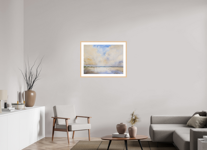 80,7 x 60 cm, Rahmen normal Ahorn natur Strandspaziergang