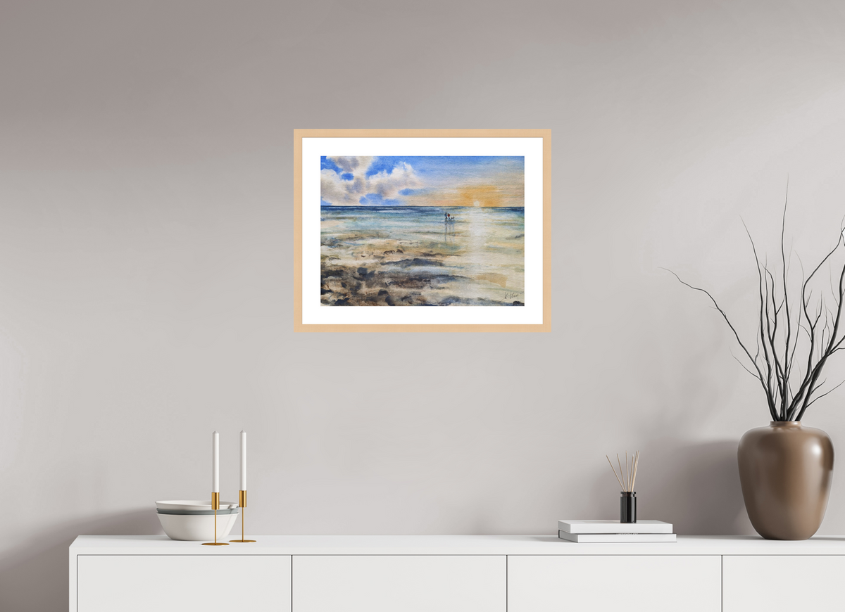 53,9 x 40 cm, Rahmen normal Ahorn natur Sommerwatt optimiert