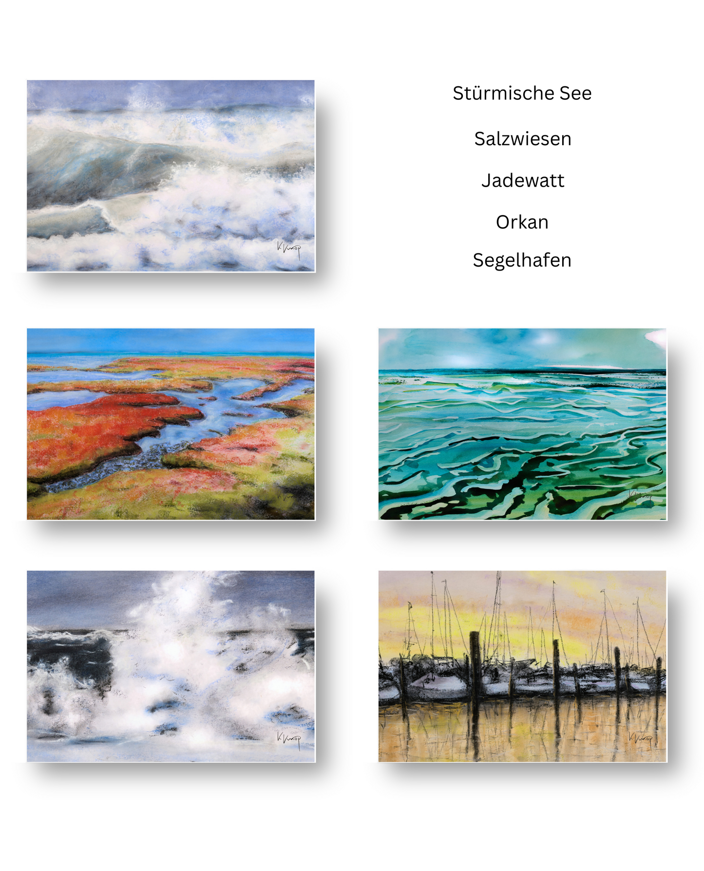 Nordsee Postkarten-Set (5er-Set)